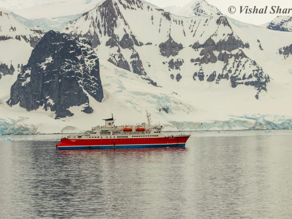 MS Expedition @ anchor @ Antarctica