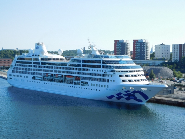MS Pacific Princess moored in Sweden 