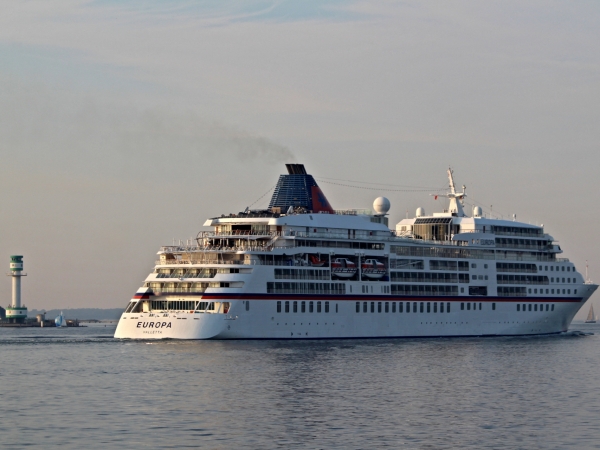 MS Europa is leaving Kiel