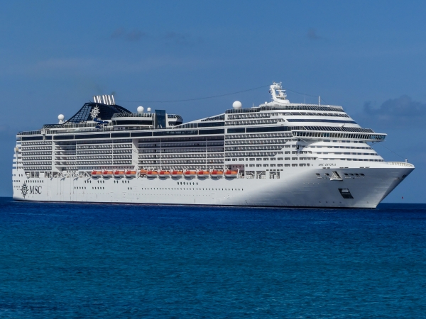 MSC Divina of MSC Cruises at anchor
