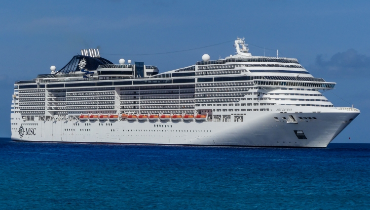 MSC Divina of MSC Cruises at anchor