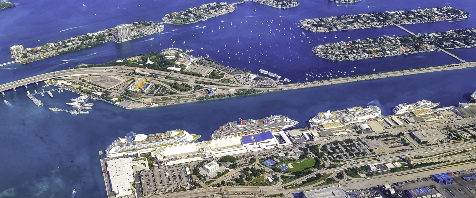 Port of Miami aerial view taken by justtravelpassion.de Wolfgang Hofmann