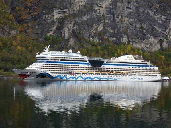 MS AIDAmar visiting the Norwegian Fjords