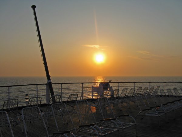 Nordsee Sonnenuntergang MS Astor 