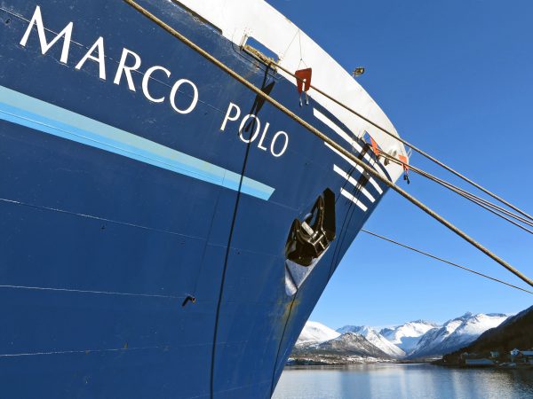 vertäut in Andalsnes: MS Marco Polo