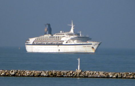 MS Ocean Dream at anchor