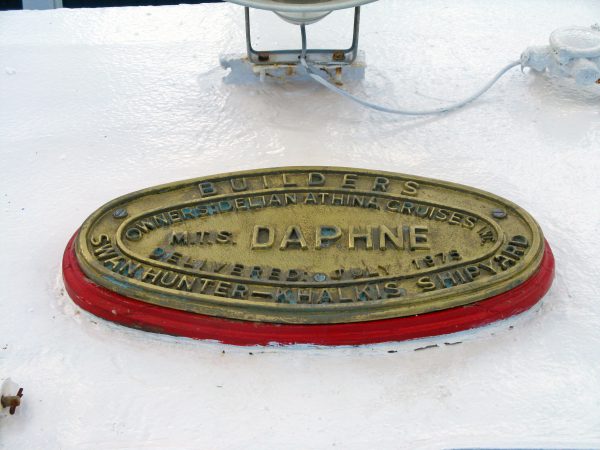 MS Princess Daphne Werftplakette