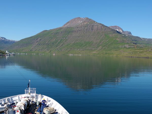 arriving Seydisfjordur: MS Astor