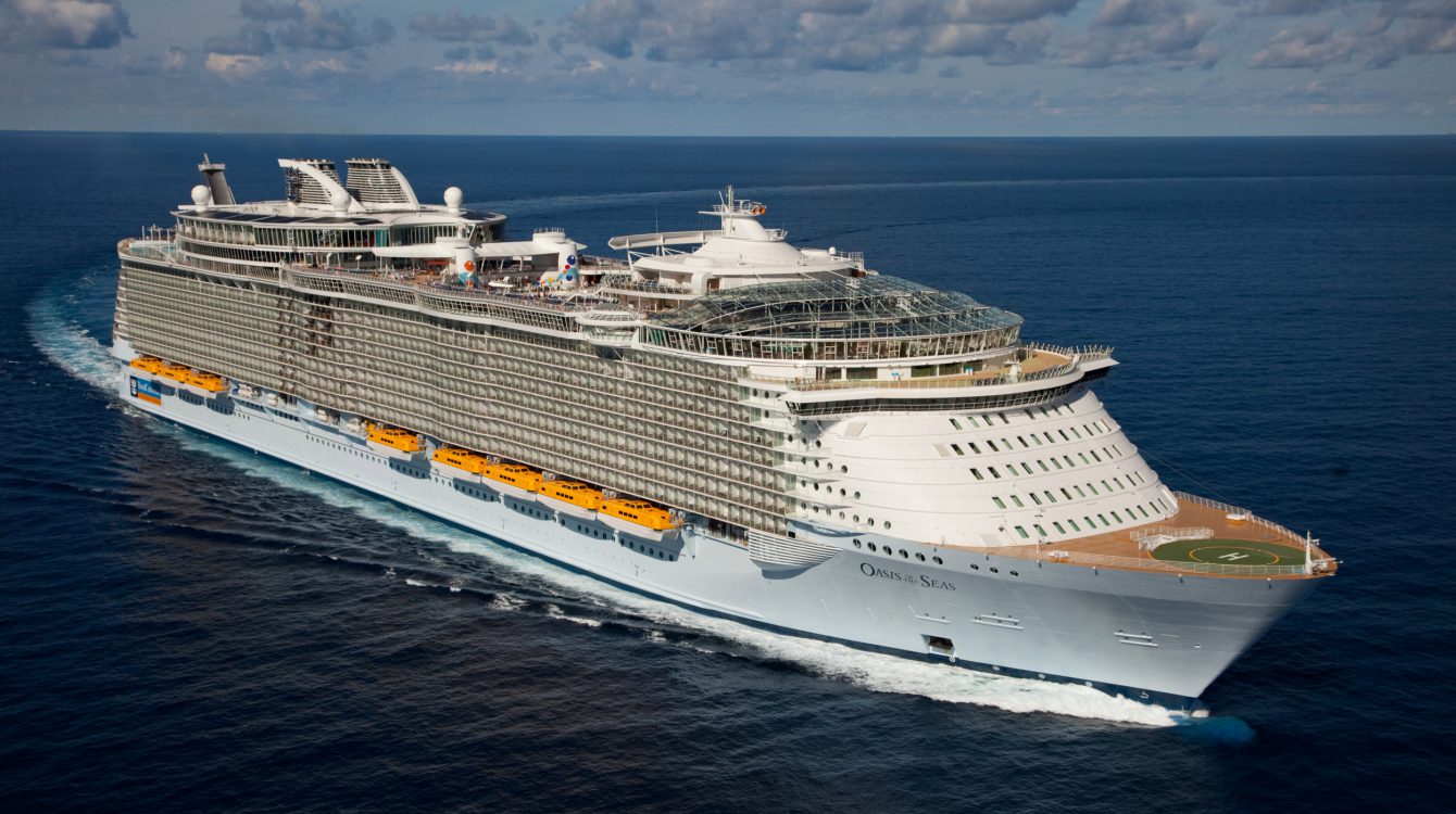 The launch of Royal Caribbean International's Oasis of the Seas, the worlds largest cruise ship.
Aerial views off Miami.