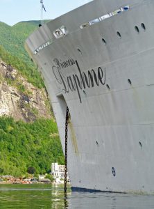 MS Princess Daphne at anchor