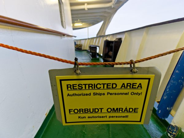 MS Lofoten restricted area