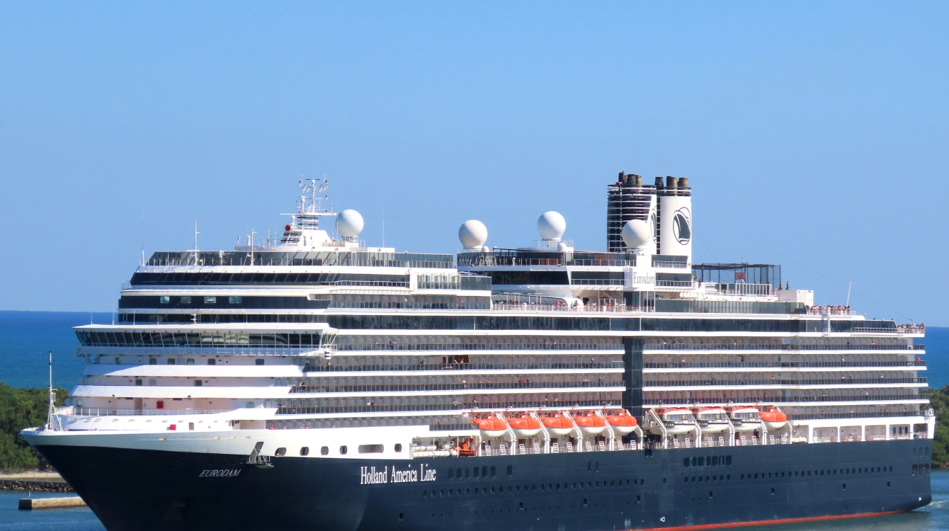 MS Eurodam of Holland America Line seen from MS Emerald Princess