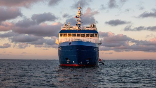MS Quest Bugansicht für Adler-Schiffe-Expedition