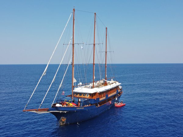 MS Galileo at anchor