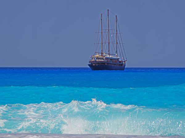 MS Galileo anchoring at gorgeous beaches