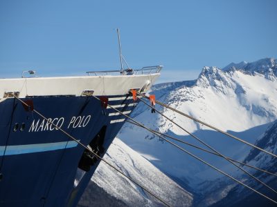 MS Marco Polo @ snowy Norway
