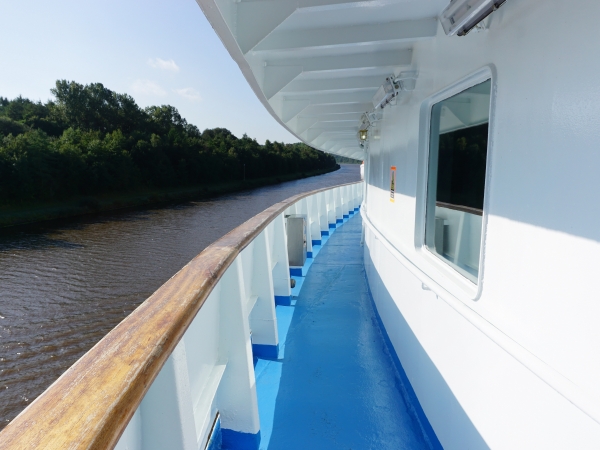 MS Ocean Majesty open Deck during canal passage