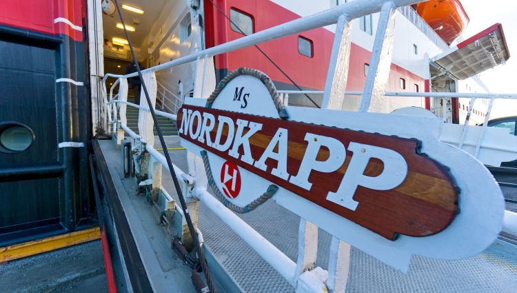 MS Nordkapp Gangway of Hurtigruten