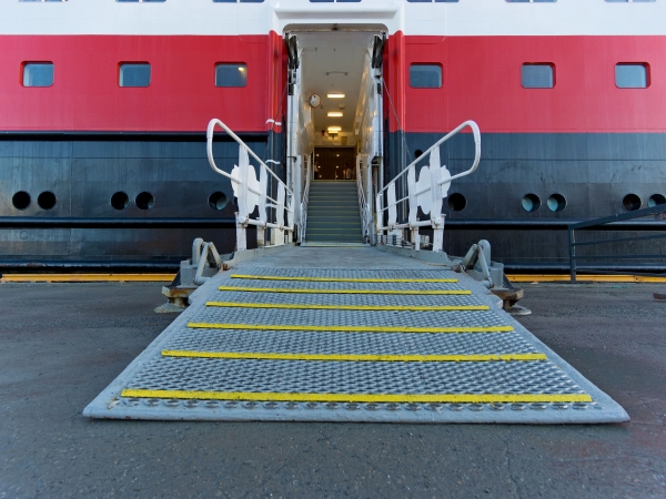 MS Nordkapp Gangway of Hurtigruten