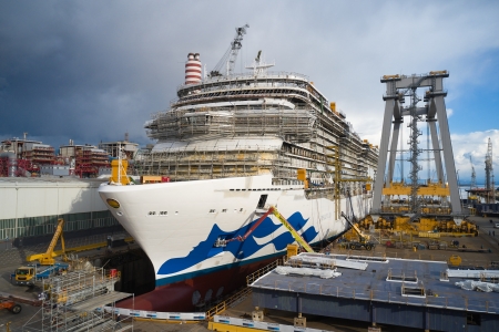 MS Discovery Princess of Princess Cruises under construction