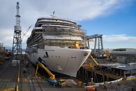 MS Discovery Princess of Princess Cruises under construction