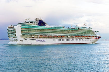 MS Azura of P&O Cruises departing Southampton