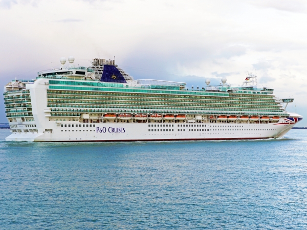 MS Azura of P&O Cruises departing  Southampton