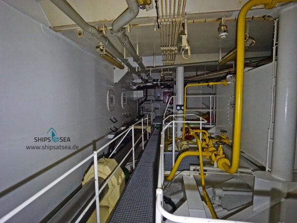 MS ASTOR E-Deck Engine Room with Engine-Shaft