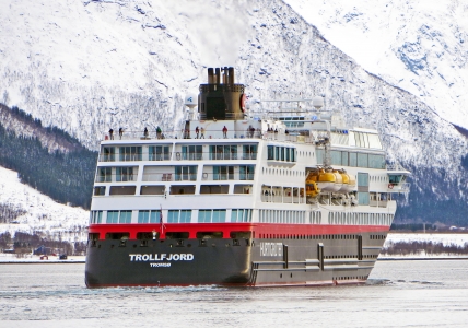 MS Trollfjord of Hurtigruten northbound