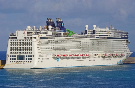 MS Norwegian Epic of Norwegian Cruise Line laid up