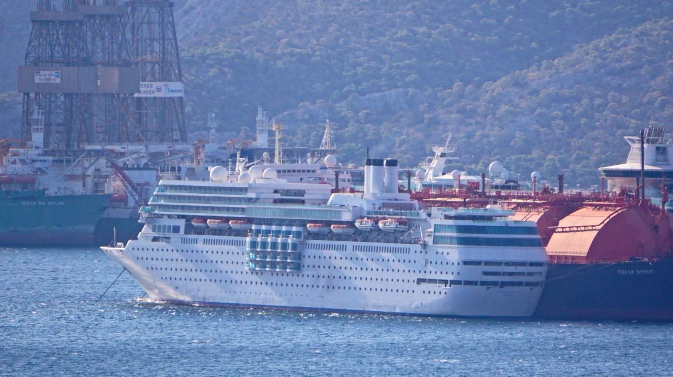 Former MS Celestyal Experience laid up as MS Antares Experience in Greece