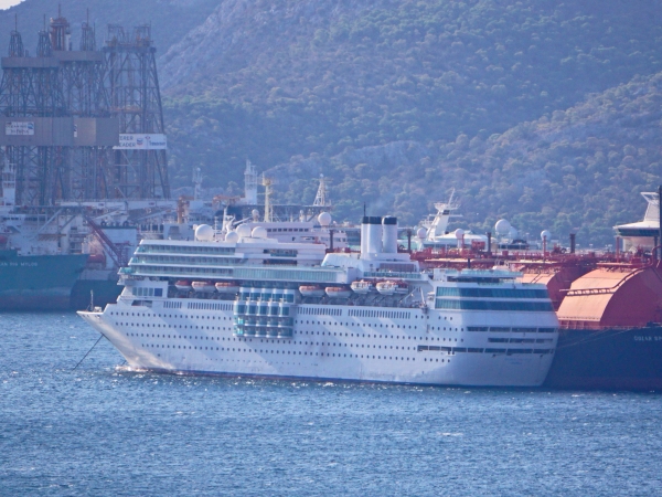 Former MS Celestyal Experience laid up as MS Antares Experience in Greece