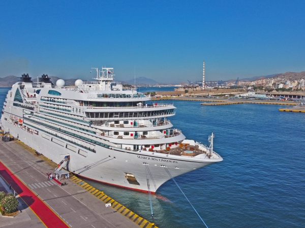 MS Seabourn Ovation docked in Greece