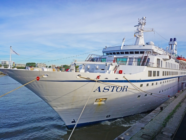 MS ASTOR docked in Belgium