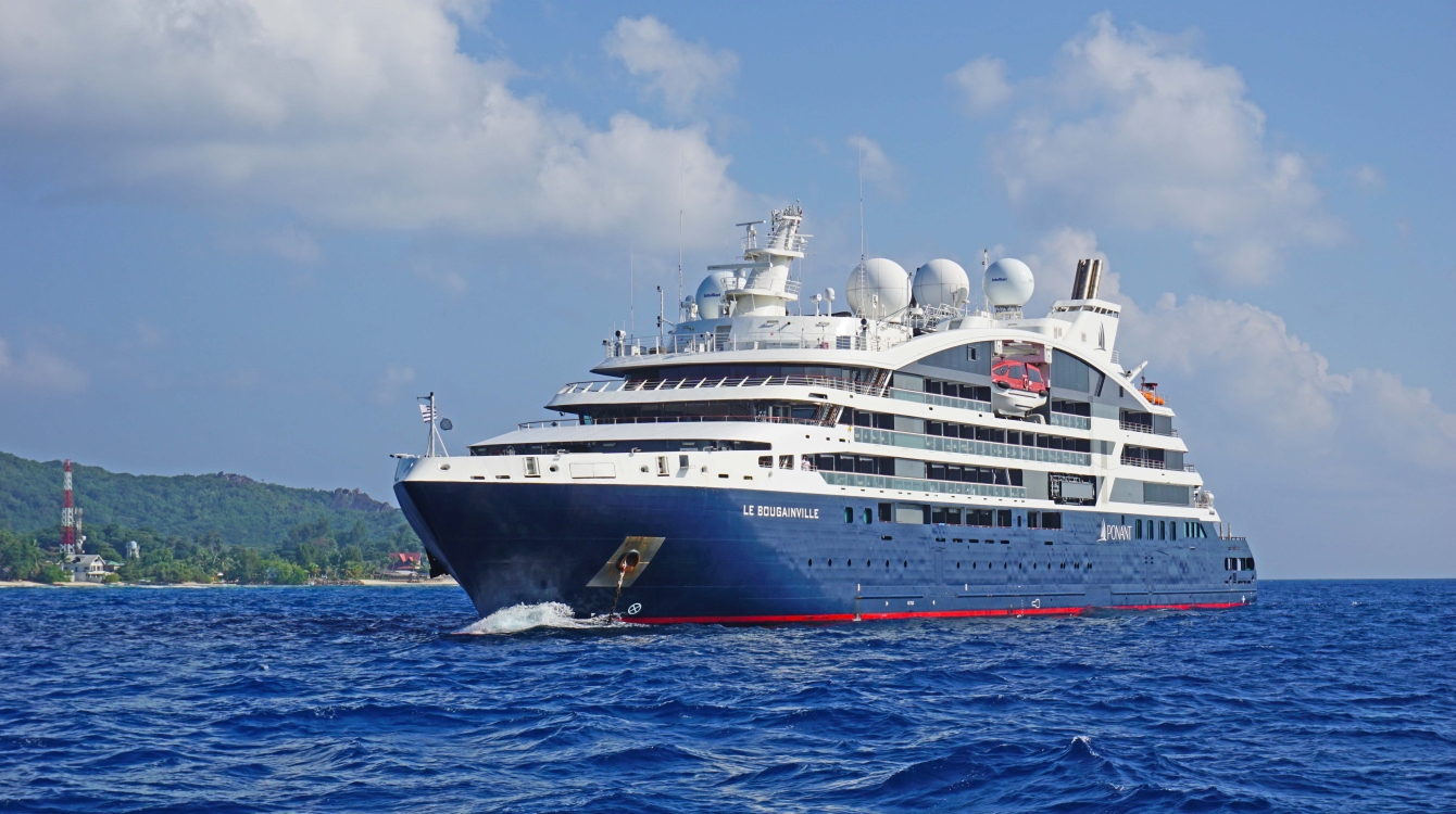 MS Le Bougainville of Ponant at anchor