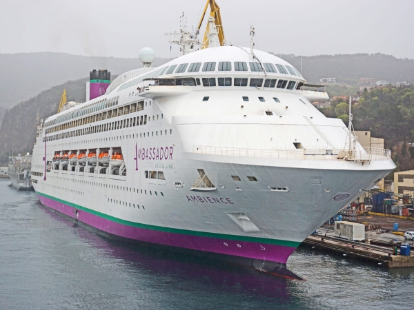 MS Ambience of Ambassador Cruise Line before delivered by the yard