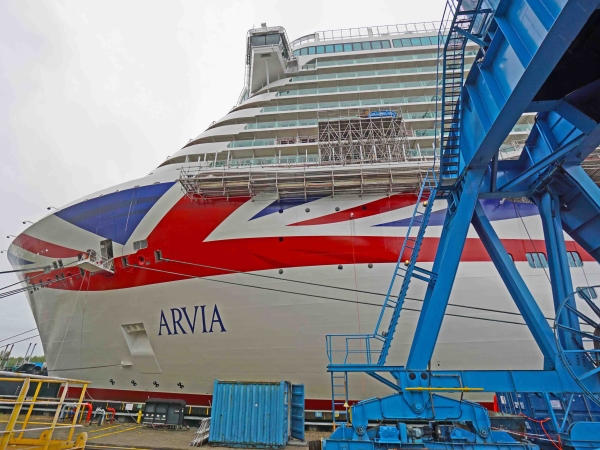 MS Arvia of P & O Cruises under construction