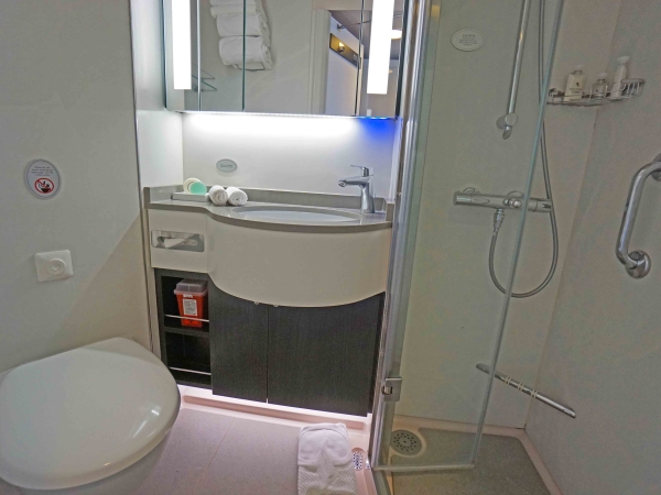 Verandah Stateroom 6028 Bathroom MS Sirena Oceania Cruises