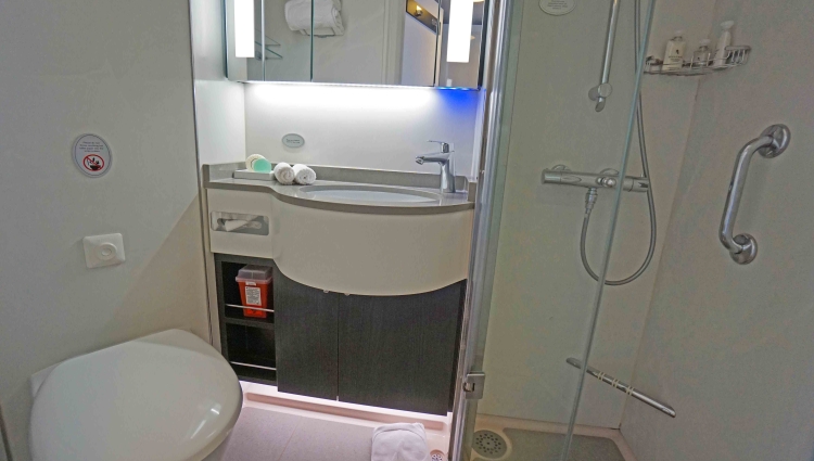 Verandah Stateroom 6028 Bathroom MS Sirena Oceania Cruises
