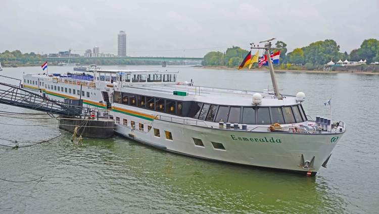 MS Esmeralda sailing on River Rhine
