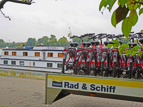 MS Olympia sails on the River Rhine - often on bike & cruise tours