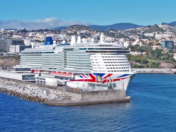 MS IONA of P & O Cruises alongside on Madeira