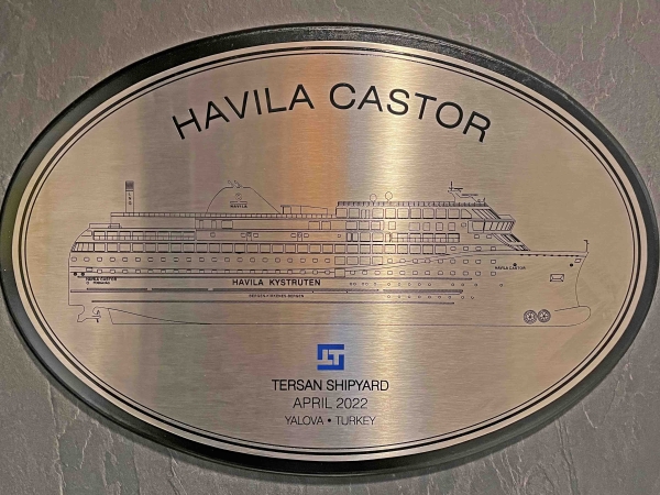 MS Havila Castor Yard Plaque