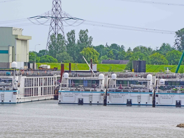 The ex Crystal Rivercruises fleet laid up - now in service for the German Riverside Luxury Travel
