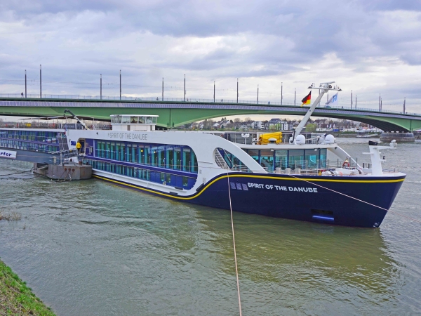 MS Spirit of the Danube of Saga Cruises moored at Bonn