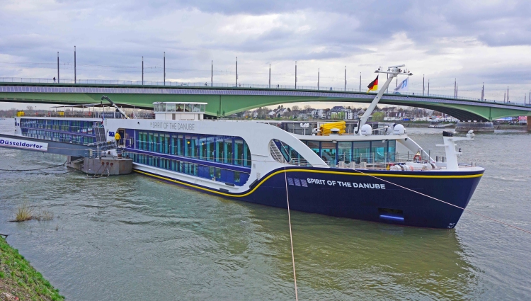 MS Spirit of the Danube of Saga Cruises moored at Bonn