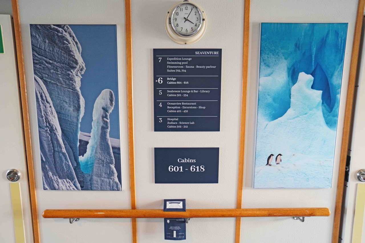 MS Seaventure cabin corridor of Iceland Pro Cruises