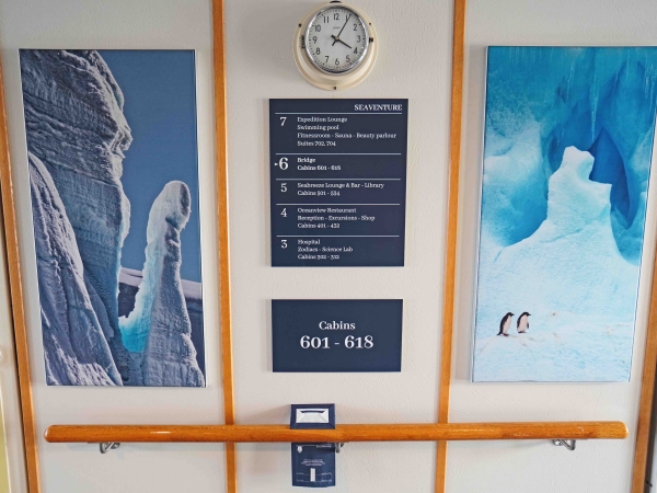 MS Seaventure cabin corridor of Iceland Pro Cruises 