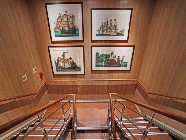 MS World Voyager Atlas Ocean Voyages nicko cruises staircase