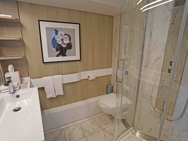 MS Celebrity APEX of Celebrity Cruises Cabin 9301 Bathroom Aqua Class